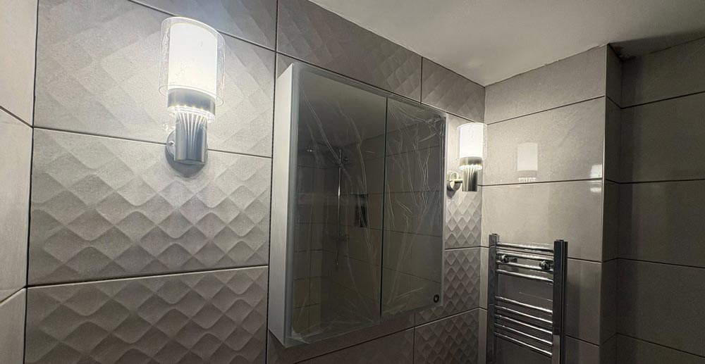 G.S Electrical, Electrical Contractors in Sittingbourne, new wall lights in bathroom